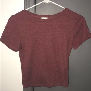 Maroon crop top